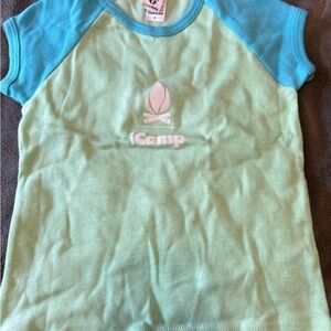 Classic Kids Raglan Tee - Aqua and Mint